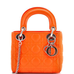 Christian Dior Mini Lady Dior Chain Bag Cannage Quilt Lambskin